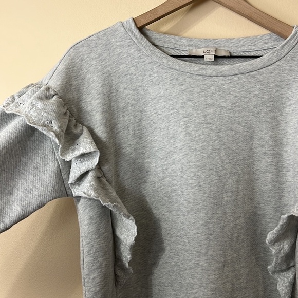 loft ruffle sweatshirt - Picture 3 of 7